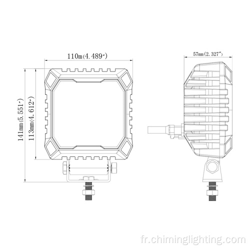 Lumière à LED d&#39;inondation 24V 12V 4INCH 42W LED LED LED LAMPE LED LED LED pour SUV hors route ATV 4x4 JK 4WD TRUCH